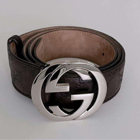 Authentic Gucci Men’s Signature GG Leather Belt. Size 42 - Picture 2 of 5